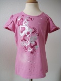 Pinkes Herz und Blumen T-shirt