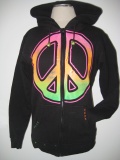 Schwarze PEACE Sweat-jacke „BIO“